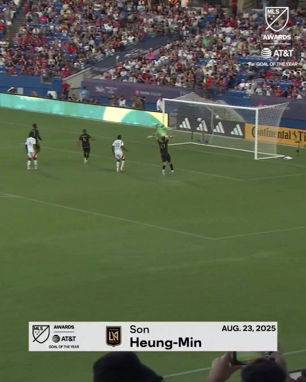 百步穿杨！官方：孙兴慜的定位球当选美职联ATT年度最佳得分