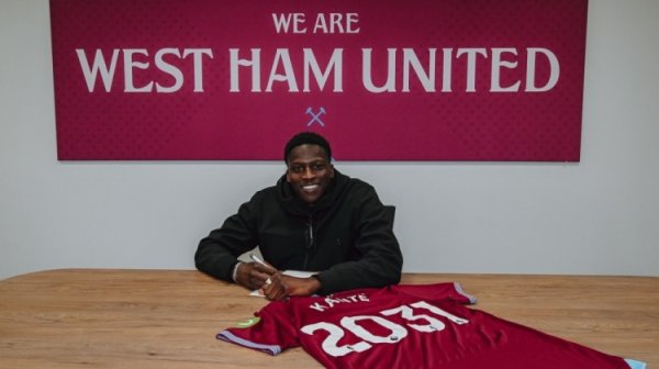 官方：西汉姆与20岁中场球员莫哈马杜-坎特续约至2031年